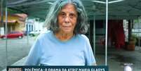 Maria Gladys na matéria exibida na Record: "O dinheiro não é muito e acaba"  Foto: Reprodução/TV