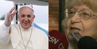Papa Francisco e sua amiga Amalia Damonte, por quem ele se apaixonou ainda na infância  Foto: Wikipédia/Reprodução YouTube BBC