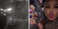 N&uacute;bia reagiu a um assalto a seu carro de luxo e desarmou criminoso em Guaruj&aacute;  Foto: Montagem/Reprodu&ccedil;&atilde;o/Instagram