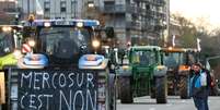 Acordo entre a UE e o Mercosul já provocou diversas ondas de protestos na França, a maior opositora ao acordo dentro do bloco europeu. (Foto de 18 de novembro de 2024)  Foto: AFP - FREDERICK FLORIN / RFI