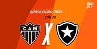 Foto: Arte Jogada10 - Legenda: Galo e Botafogo precisam de reação no Brasileirão Sub-20 / Jogada10