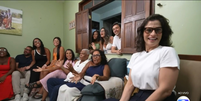 Renata Vasconcellos na casa de telespectadores em Salvador  Foto: Reprodu&ccedil;&atilde;o/Globo