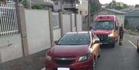 Mulher deixou carro com a criança em casa e saiu para trabalhar  Foto: Divulgação/Corpo de Bombeiros de SC