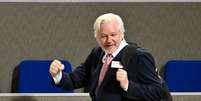 Julian Assange em 2 de outubro de 2024  Foto: Mustafa Yalcin/Anadolu via Getty Images
