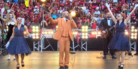 Belo faz show no Maracanã em comemoração aos 60 anos da Globo  Foto: Reprodução/TV Globo