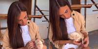 Nicole Bahls batizou uma nova galinha com o nome Lexa  Foto: Reprodução/Redes sociais