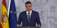 Pedro Sánchez atualiza informações do apagão na Espanha  Foto: Reprodução/X @desdelamoncloa