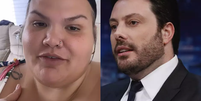 Danilo Gentili provoca Thais Carla após ela anunciar cirurgia bariátrica: 'Gordofóbica?'  Foto: Reprodução/ Instagram e SBT / Contigo
