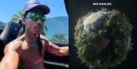 O rapper Wiz Khalifa, aos 37 anos, recentemente chamou a aten&ccedil;&atilde;o ao expressar sua cren&ccedil;a de que a Terra &eacute; plana  Foto: Redes Sociais / Divulga&ccedil;&atilde;o / Perfil Brasil