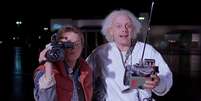 Michael J. Fox e Christopher Lloyd em 'De Volta para o Futuro', de 1985  Foto: Universal Pictures/Divulgação / Estadão