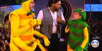 Trio de humoristas da Globo fez piadas com Marlene Mattos, Marcos Mion e Cauã Reymond  Foto: Reprodução/TV Globo