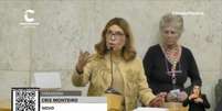 Vereadora de São Paulo Cristina Monteiro (Novo) fala durante sessão na Câmara Municipal  Foto: Reprodução/YouTube @camarasaopaulo - 29.04.2025