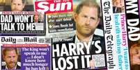 Os jornalistas britânicos não pouparam Harry de críticas após mais uma entrevista controversa  Foto: Reproduções