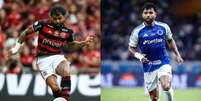 Fotos: Marcelo Cortes / CRF e Gustavo Aleixo/Cruzeiro - Legenda: Agora no Cruzeiro, Gabigol vai reencontrar o Flamengo pela primeira vez  Foto: Jogada10