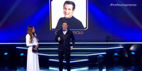 Celso Portiolli e Patrícia Abravanel apresentaram Troféu Imprensa Foto: Reprodução/SBT