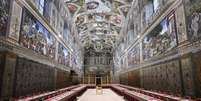 Vaticano divulga imagens da Capela Sistina pré-conclave  Foto: Sala de Imprensa do Vaticano