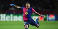 Raphinha (Barcelona) durante jogo contra a Inter de Milão, no dia 01.05.2025 Foto: Sipa US / Alamy Stock Photo