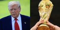 Donald Trump e o Troféu da Copa do Mundo FIFA  Foto: Fotos: Win McNamee/Getty Images e Ryan Pierse/Getty Images / Rolling Stone Brasil