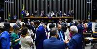 Câmara aprovou por 315 votos a favor e 143 contrários a suspensão da ação contra denunciados por tentativa de golpe  Foto: Edilson Rodrigues/Agência Senado / Estadão