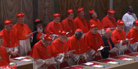 Cardeais se reúnem antes do conclave  Foto: Reprodução/Youtube/Vatican News