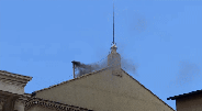 Segunda fumaça   Foto: Reprodução/Vatican News/YouTube