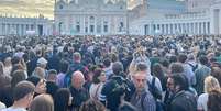 Giorgio relatou como foi o anúncio do novo papa na Praça de São Pedro  Foto: Arquivo pessoal