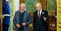 Lula foi recebido por Vladimir Putin no Palácio do Kremlin.  Foto: Ricardo Stuckert /Presidencia da Republica / Estadão