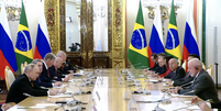 Lula critica Trump em reunião com Putin no Kremlin  Foto: Reprodução