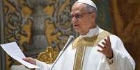 Papa Leão XIV na homilia em sua primeira missa  Foto: Vatican News