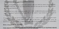 Golpistas enviam carta para casa de beneficiários do INSS informando que eles teriam valores a receber  Foto: Reprodução