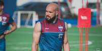 Zé Welison em treino pelo Fortaleza. Foto: Mateus Lotif/FEC / Esporte News Mundo