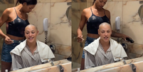 Pabllo Vittar raspa a cabeça  Foto: Reprodução/TikTok
