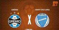 Foto: Arte / Jogada10 - Legenda: Grêmio e Godoy Cruz medem forças, nesta terça-feira (13), pela quinta rodada do Grupo D da Sul-Americana, na Arena / Jogada10