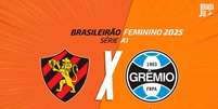 Arte Jogada10 - Legenda: Sport x Grêmio pelo Brasileiro Feminino Foto: Jogada10