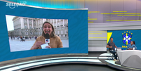 Julia logo após ser alertada por Rizek  Foto: Reprodução/Sportv