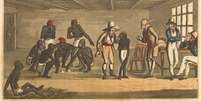 Mercado de escravizados no Rio, em ilustração de 1826  Foto: Arquivo Nacional / BBC News Brasil