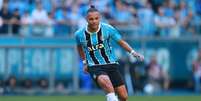Martin Braithwaite (Grêmio) durante jogo contra o Santos, no dia 04.05.2025 Foto: Action Plus Sports Images / Alamy Stock Photo
