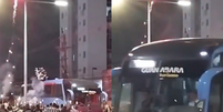 Torcida do Botafogo se engana e faz festa para ônibus do Estudiantes antes da Libertadores  Foto: Reprodução/Redes Sociais