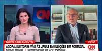 Carol Nogueira e Miguel Relvas no 'CNN Agora': a Globo conquista bons índices de audiência em Portugal  Foto: Reprodução