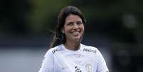 Ana Carolina Ramos e Côrte quando ainda trabalhava no Corinthians Foto: Rodrigo Coca/Corinthians