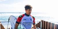 Samuel Pupo foi um dos atletas brasileiros rebaixados na WSL. Foto: Cait Miers / WSL / Esporte News Mundo