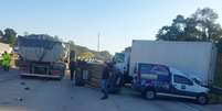 SP: Engavetamento com mais de 10 veículos deixa 1 ferido em São Bernardo  Foto: Reprodução/SPMar