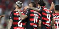 Pedro comemora. Foi dele o segundo gol do Flamengo sobre o Botafogo-PB.  Foto:   Adriano Fontes/Flamengo / Jogada10