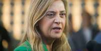 A presidente do Palmeiras, Leila Pereira, afirmou ter percebido preconceito em relação ao dirigente Samir Xaud, que será o novo presidente da CBF  Foto: Pedro Kirilos / Estadão / Estadão