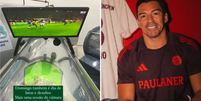 Ex-jogador Lúcio aparece dentro de câmara hiperbárica para tratamento contra queimaduras  Foto: Reprodução/Instagram