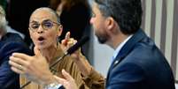 Ministra Marina Silva e senador Marcos Rogério bateram boca em comissão  Foto: Geraldo Magela/Agência Senado / Estadão