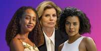 Raquel (Taís Araújo), Odete (Débora Bloch) e Fátima (Bella Campos), personagens principais da novela das 21h da Globo  Foto: Fotomontagem: Sala de TV