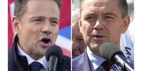 A disputa entre os candidatos Rafal Trzaskowski (à esquerda), e Karol Nawrocki (à direita) promete ser acirrada em eleições na Polônia  Foto: AP - Czarek Sokolowski / RFI