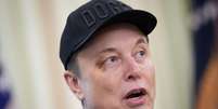 Musk com olho roxo em evento na Casa Branca - 30/05/2025  Foto: Kevin Dietsch/Getty Images