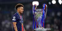 Désiré Doué após atuação de gala na final da Liga dos Campeões  Foto: Alex Pantling/UEFA/Getty Images